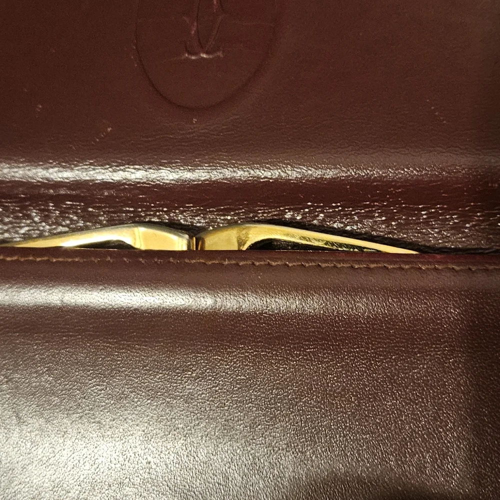 Vintage Cartier Signature Trifold Kisslock Checkbook Holder Wallet - Picture 10 of 12